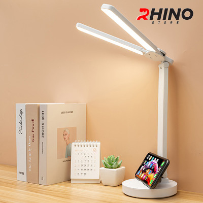 Đèn học LED 3 ánh sáng bảo vệ mắt chống cận cảm ứng Rhino L205, tích điện đa năng làm việc, để bàn học - Hàng chính hãng