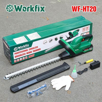 Máy cắt tỉa hàng rào cắt cây cảnh WORKFIX - Động cơ lõi đồng 100% - chân pin phổ thông 4cm - BH 6 tháng