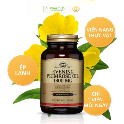 [CHÍNH HÃNG][SALE 50% DATE GẦN] Viên Uống Điều Hòa Nội Tiết Tố Nữ Solgar Tinh Dầu Hoa Anh Thảo Evening Primrose Oil 1300mg Mỹ (Hộp 60 Viên)