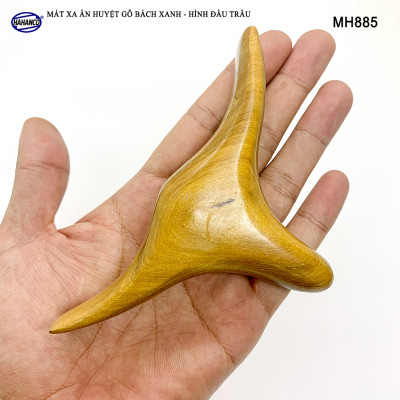Dụng cụ day ấn huyệt mát xa hình đầu Trâu gỗ Bách Xanh (MH885) Chăm sóc sức khỏe cho gia đình