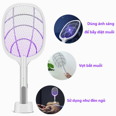 Vợt Muỗi Thông Minh Tự Động Bắt Muỗi Đa Năng 2 Trong 1 Tích Hợp Đèn Led Mã WD947  Loại Tốt, Hàng Chính Hãng