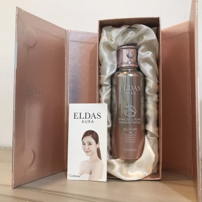 Serum Tế Bào Gốc Dưỡng Trắng Da Eldas Aura Coreana Shine Gold Pearl Premium Peptide All In One