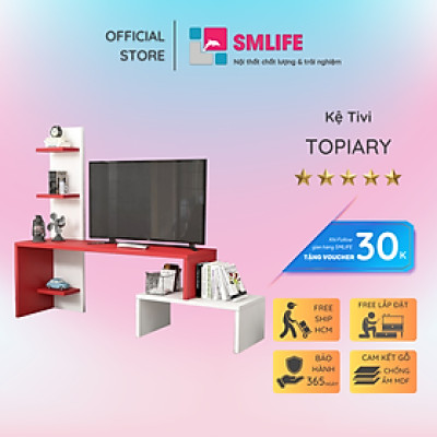 Kệ để tivi gỗ cho phòng khách gia đình SMLIFE Topiary