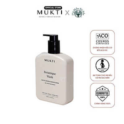 Sữa Tắm Hữu Cơ Làm Sạch Trẻ Hóa Làn Da Mukti Botanique Wash 360ml