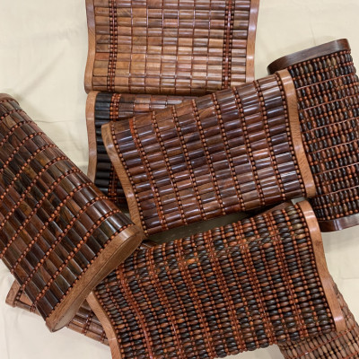 Gối Công Thái Học , Gối Hạt Gỗ Hương - Kích Thước 36cmx24cmx8cm/4cm ( video, hình thật )