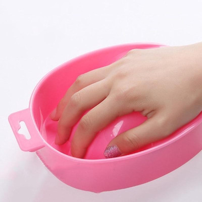 Bát Ngâm Tay Làm Nail Hình Vỏ Sò Bằng Nhựa Cứng Siêu Bền 15x12x4,5cm, Thiết Kế Thông Minh Cho Các Cỡ Tay Làm Nail