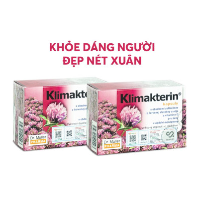 Combo 2 Hộp Viên Nội Tiết Tố Nữ Klimakterin - Estrogen Thảo Dược - Cân Bằng Nội Tiết Tố Nữ - Chậm Quá Trình Lão Hóa, Mãn Kinh - Dr. Muller Từ Cộng Hòa Séc
