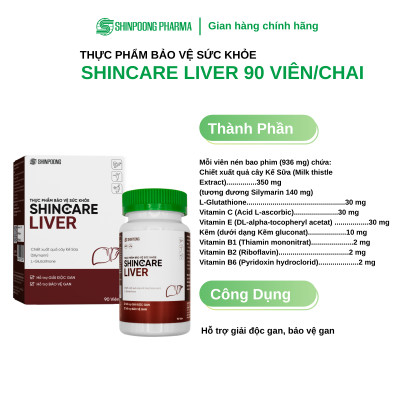[Hộp 90 viên] Viên Uống SHINCARE LIVER - Hỗ trợ giảm độc gan, bảo vệ gan - SHINPOONG PHARMA