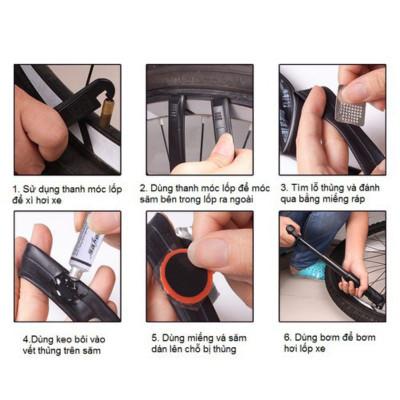 Bộ Dụng Cụ Vá Săm Lốp Xe Đạp Có Săm Du Lịch Tiện Dụng Sử Dụng Khẩn Cấp Cho Xe Đạp