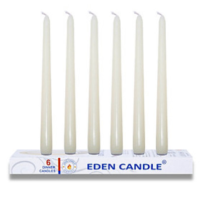 Hộp 6 Nến Thơm Taper Eden Candle FTRAMART EDC2331 (25cm) - Kem