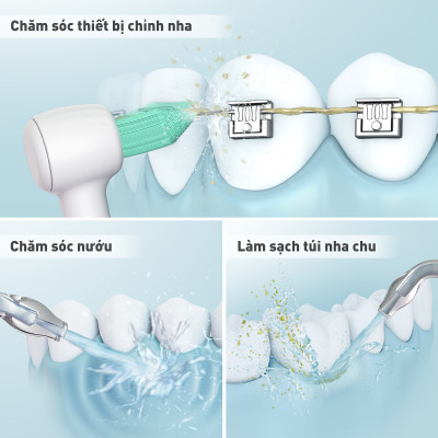 Máy tăm nước Panasonic EW1613W451- Công nghệ siêu âm – 10 mức điều chỉnh - Hàng chính hãng