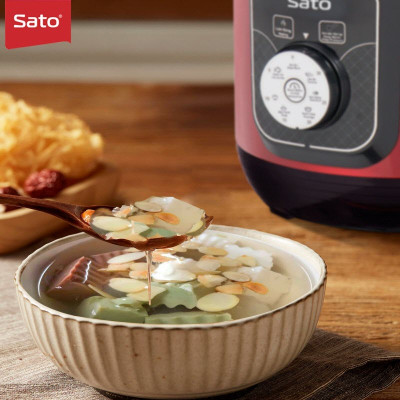 Nồi áp suất đa năng SATO 6AS051.D 6.0L -Nồi áp suất đa chức năng : nấu cơm, nấu cháo, hầm gân, ninh, súp, hấp, giữ ấm ... Dung tích : 6.0 lít phù hợp gia đình 4 - 6 người - Miễn phí vận chuyển toàn quốc - Hàng chính hãng