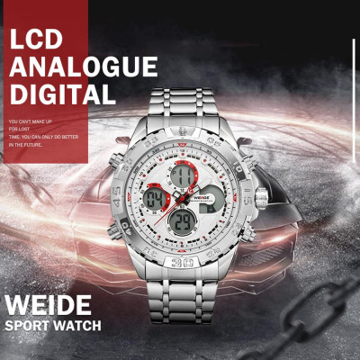 Đồng hồ điện tử kỹ thuật số Quartz Bộ hẹn giờ chống thấm nước Nam doanh nhân WEIDE WH6909 