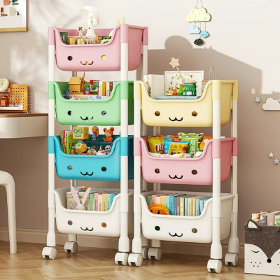 Kệ Gấu Đựng Đồ Đa Năng 4 Tầng Cho Bé - Kệ Đựng Đồ Chơi Có Bánh Xe Tiện Lợi - HÀNG CHÍNH HÃNG MINIIN
