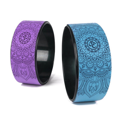 Vòng tập yoga 33 * 14 cm khung nhựa ABS chịu lực 300 kg bọc cao su Pu in hoa văn chống trơn trượt 100%