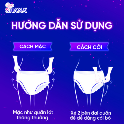 Combo 16 gói Băng Vệ Sinh Quần Peppy Shana Ngày Đêm Siêu Thấm, Freesize, Chống Tràn Tối Đa, Tiết Kiệm (32 miếng)