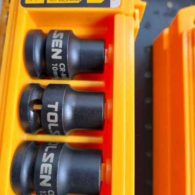 BÔ ĐẦU TUÝP ĐEN 1/2 (CÔNG NGHIỆP) 10 MÓN TOLSEN 18295 - HÀNG CHÍNH HÃNG