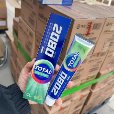 Kem đánh răng ngừa sâu răng và hôi miệng 2080 Total Mint hương bạc hà Hàn Quốc 120g