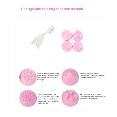 Bút Thẩm Mỹ Mini 208 Mẫu Mới Có 4 Đầu Massage Mặt Thay Thế (Tặng Kèm Pin Theo Máy)