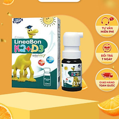 LineaBon Spray Vitamin K2 D3 Dạng Xịt 10ml Hỗ Trợ Phát Triển Chiều Cao Chắc Khỏe Xương