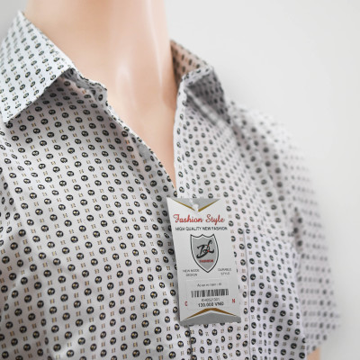 Áo sơ mi vạt ngang tay ngắn nam