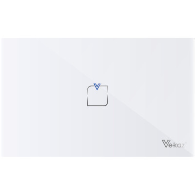 Công tắc cảm ứng thông minh 1 kênh (1 nút) Vekaz - Chính hãng - HCN kiểu ngang