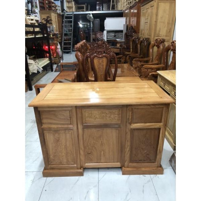 Bàn Làm Việc Gỗ Gõ Đỏ 1M2 ( Tặng Ghế )