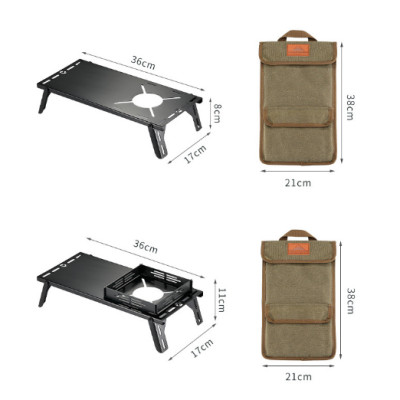 Bàn bếp gas cắm trại thép không gỉ mạ titanium đen Campingmoon BKSK-310/ BKSK-310CP