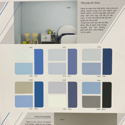 Sơn phào chỉ trong và ngoài nhà Toa 4 Seasons Tropic Shield màu xanh C- 7742_1L