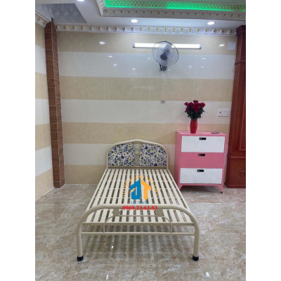 Giường sắt giá rẻ nhiều kích thước màu kem (0,8cm x 2m , 1mx2m , 1m2x2m , 1m4x2m , 1m6x2m , 1m8x2m ) - TÂN HÒA PHÁT