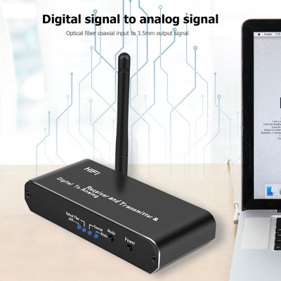 ROGTZ - Bộ thu phát Bluetooth 5.0 D09 Hỗ trợ A2DP AVRCP Kết nối đa dạng Android/IOS/PC/Laptop/Tablet/Máy chơi game Optical analog Coaxial AV3.5 Nhỏ gọn Dễ sử dụng Hàng Chính Hãng 