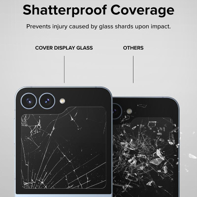 Combo 2 Miếng Dán cường lực Samsung Galaxy Z Flip 6 RINGKE Cover Display Tempered Glass (Màn hình ngoài)_ Hàng chính hãng