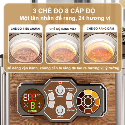 Máy rang hạt cà phê không khói tự động chuyên nghiệp. Thương hiệu Đài Loan cao cấp Wing Kwong WCR-150. HÀNG CHÍNH HÃNG