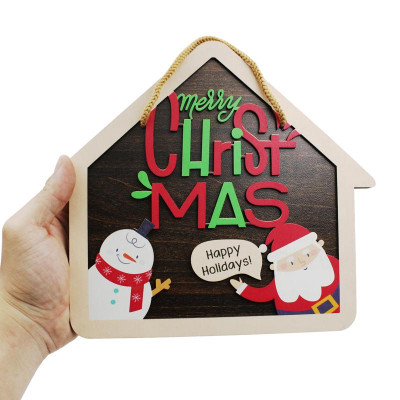 Bảng Gỗ Treo Tường Trang Trí Giáng Sinh - Bách Mộc - Nhà Tuyết