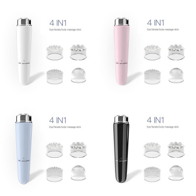 Máy massage mặt cầm tay 4 đầu giá sỉ bán buôn, bút mát xa mắt hàng loại I (có sẵn hàng) (Xả Kho) (Giao Hỏa Tốc) (Hàng Nhập Khẩu) (Đã Tặng Kèm Pin 2A)