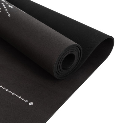 Thảm tập yoga chính hãng Yvonne, Pole Star Black (TẶNG KÈM 3 PHẦN QUÀ) dày 4mm bề mặt nhám, siêu bám, chống trơn trượt, ưa mồ hôi,