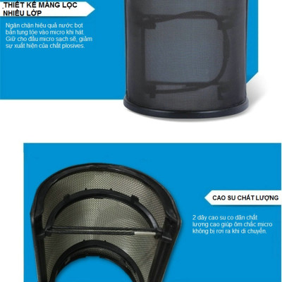 SOAIY Màng Lọc LEAGY BOP NET Chuyên Nghiệp Dành Cho Micro - Hàng Nhập Khẩu