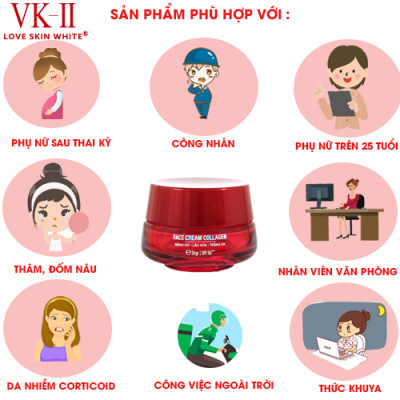Kem Nâng Cơ Lão Hóa Trắng Da VK II 35g