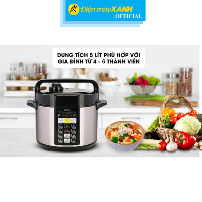 Nồi áp suất điện Philips HD2136/66 5 lít - Hàng Chính Hãng
