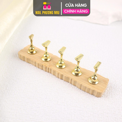 Đế Móng Mẫu Tổng Hợp, Đế Gắn Móng Giả Bằng Gỗ Và Nhựa Tập Vẽ Móng, Đế Móng Quân Cờ Nam Châm Giữ 5 Móng 10 Móng Làm Nail Chuyên Nghiệp