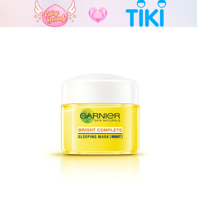 [GARNIER] Dưỡng Ẩm & Mặt Nạ Ngủ Ban Đêm Vitamin C 2 Trong 1, Giúp Trắng Da Mờ Thâm Bright Complete Sleeping Mask 50/18ml