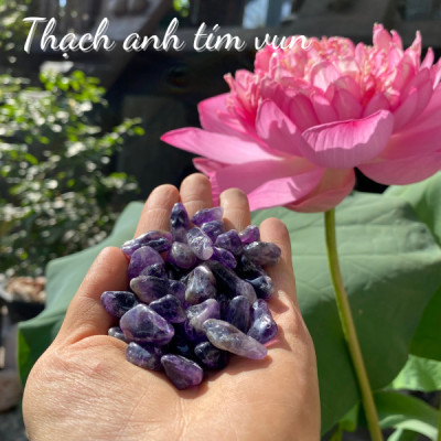(1kg) Thạch anh tím vụn NHASAN ứng dụng của đá trong phong thủy