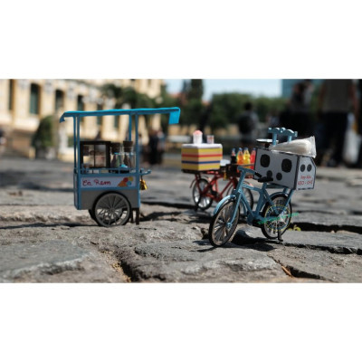 Mô Hình Tự Lắp Ráp DIY Xe Hàng Rong Sài Gòn - Thế Giới Tí Hon - Xe Kẹo Kéo - HR03