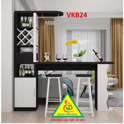 Quầy bar mini, quầy bar nhà bếp kết hợp tủ rượu VKB24 ( không kèm ghế) - Nội thất lắp ráp Viendong Adv