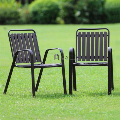 Bộ bàn mặt kính 2 ghế ban công sân vườn hồ bơi outdoor SL TE2020-06G / CC2032-T Nội thất Capta 