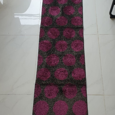 THẢM BẾP DÀI CHỐNG TRƯỢT CAO CẤP KÍCH THƯỚC 240CMX45CM CONDOR- NÂU HỌA TIẾT TRÒN TÍM SANG TRỌNG