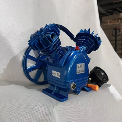 [Freeship]Đầu nén khí loại 2 Piston 51mm màu xanh Puma,Công suất 1/2HP -1HP, hiệu HTC HTC2X51A