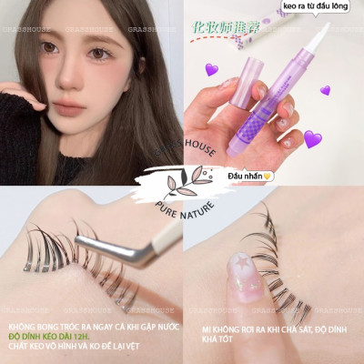 Bút lông Keo dán Lông mi giả BQI không gây kích ứng, khô nhanh chóng, độ dính mi và kích mí tốt, chống mồ hôi