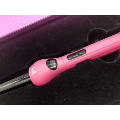 Máy Uốn Màn Hình LCD + Lõi Sứ Phủ Tourmaline PYT Digital Curling Wand Size 25/18mm - Màu Hồng - Nhiệt Hồng Ngoại Xa