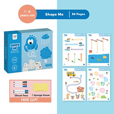 Đồ chơi Giáo dục sớm Thẻ Flashcard thông minh cho bé xóa được, học liệu giáo dục sớm thương hiệu Lalala Baby (Shape Me - Write Me - Math Me - Learn Me)